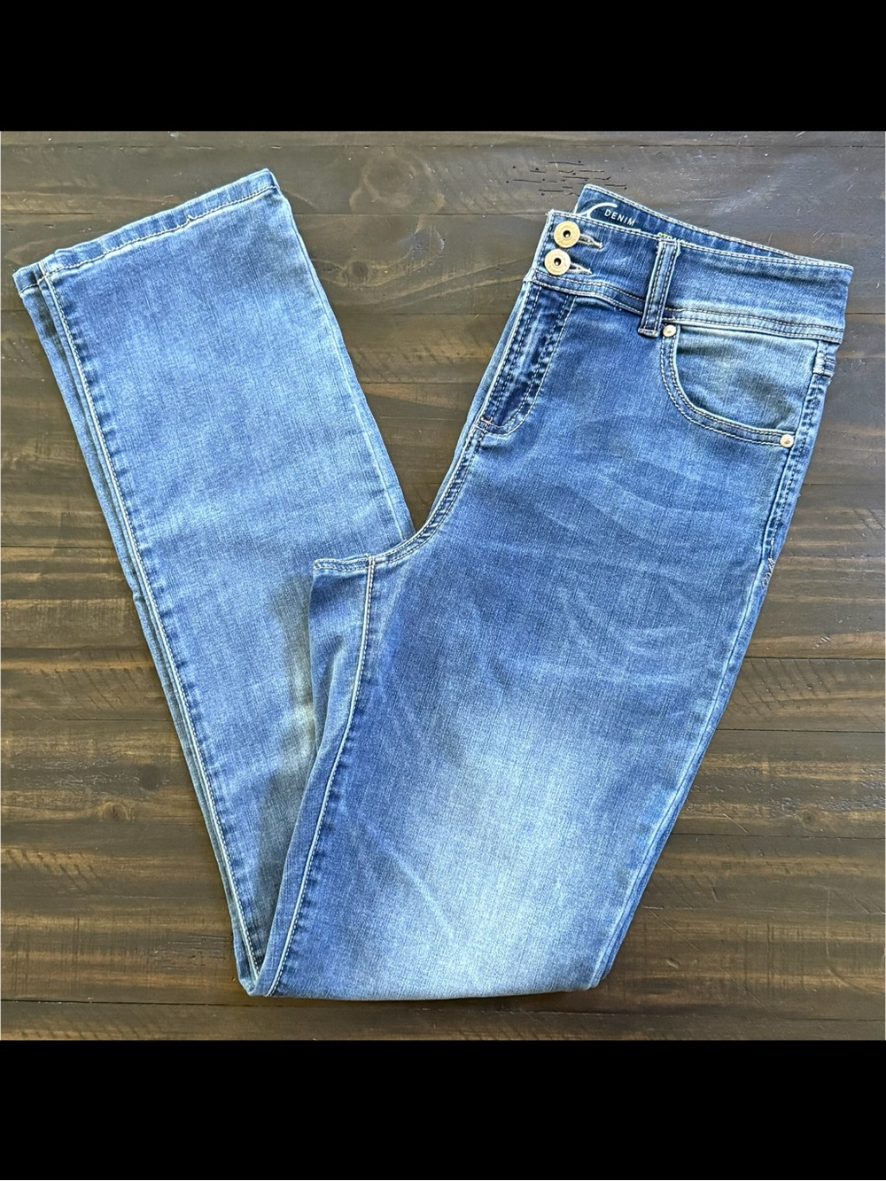 INC Denim Straight Leg Regular Fit Jeans Thin Stretch Women’s 8